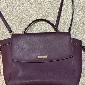 Kate Spade Purple Leather Handbag Shoulder Bag